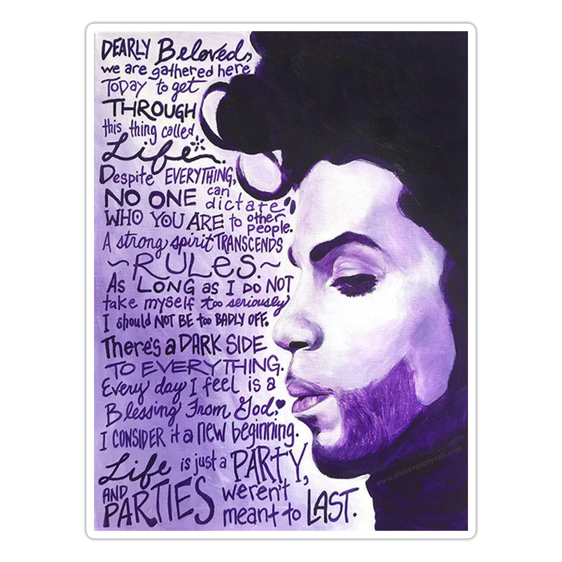 Prince Rules For Life Die Cut Sticker (2479)