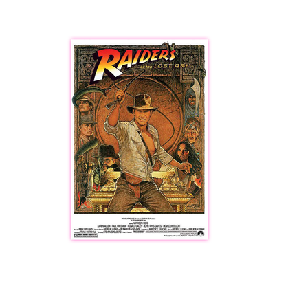 Indiana Jones Raiders Of The Lost Arc Poster Die Cut Sticker (2481)