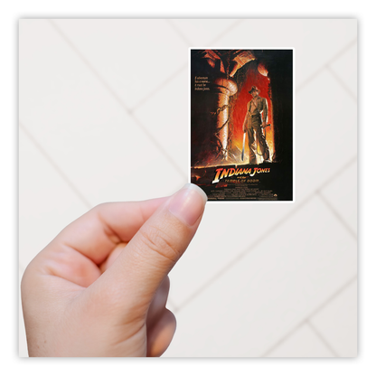 Indiana Jones Temple Of Doom-plakkaat Die Cut Sticker (2482)