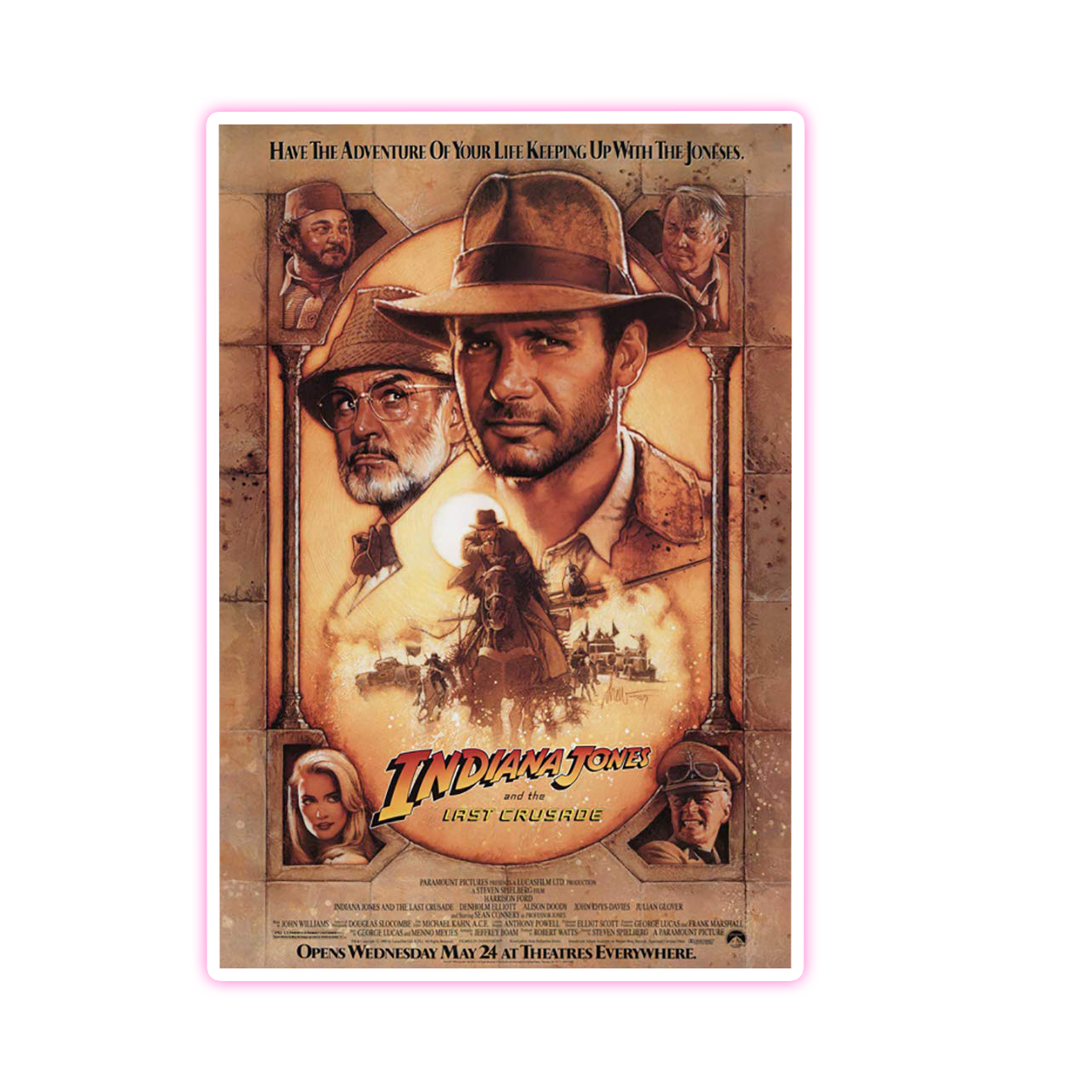 Indiana Jones The Last Crusade Plakkaat Die Cut Sticker (2483)