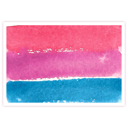 Bisexual Watercolor Pride Flag Die Cut Sticker (266)