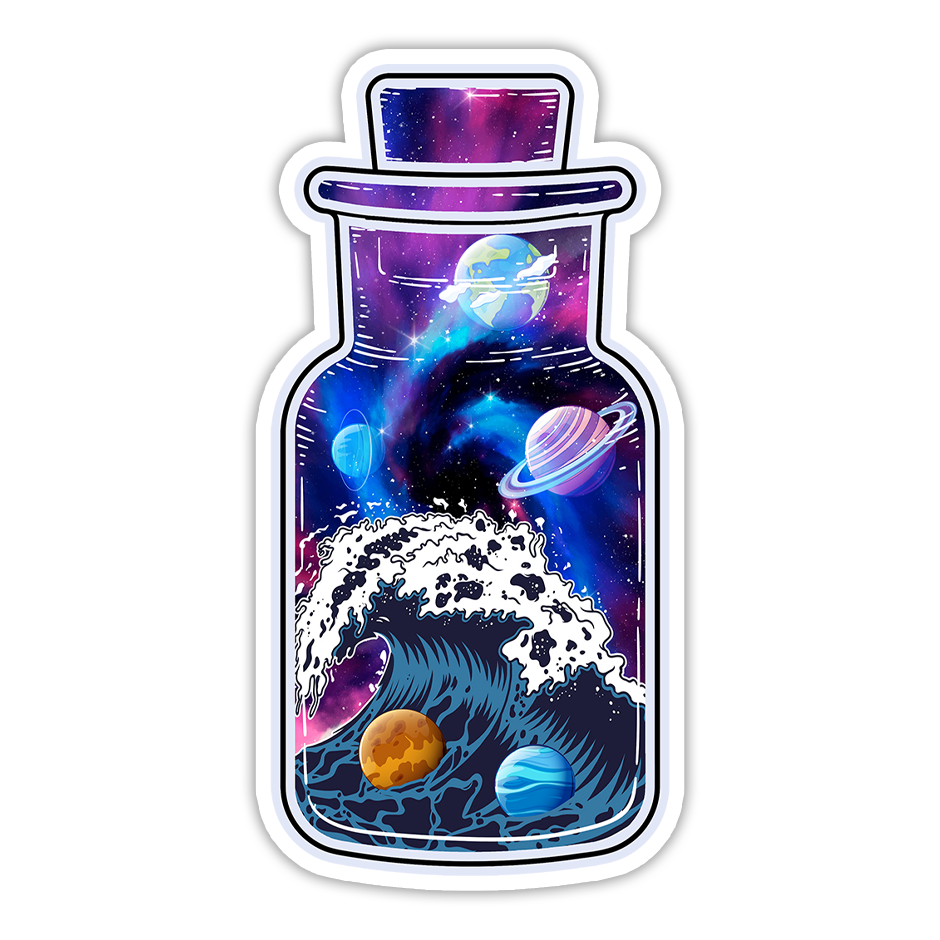 The Universe In A Jar Die Cut Sticker (2660)