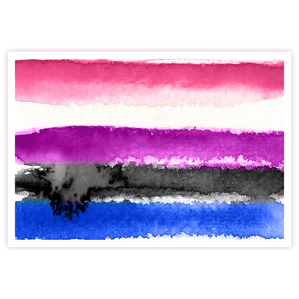 Gender Liquid Watercolor Pride Flag Die Cut Sticker (267)