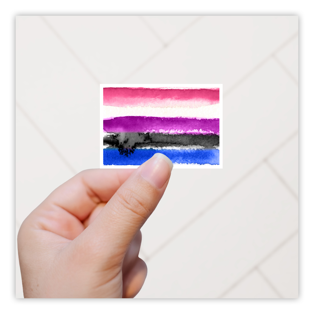 Gender Liquid Watercolor Pride Flag Die Cut Sticker (267)