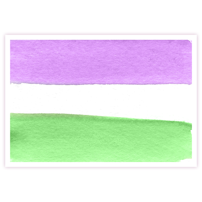 Gender Queer Watercolor Pride Flag Die Cut Sticker (268)