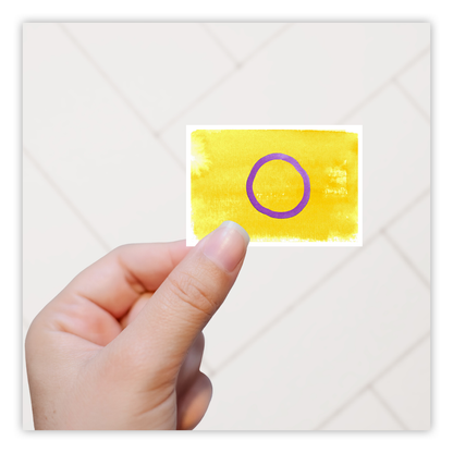 Intersex Watercolor Pride Flag Die Cut Sticker (269)