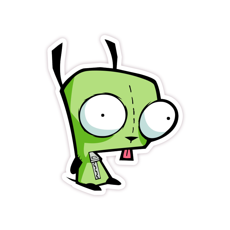 Invader Zim Gir Die Cut-plakker (27)