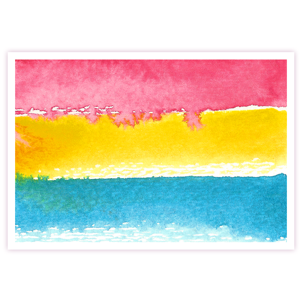 Pansexual Watercolor Pride Flag Die Cut Sticker (272)