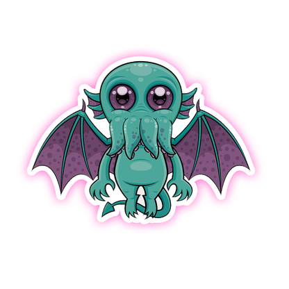 Cthulhu Cartoon Die Cut Sticker (2725)