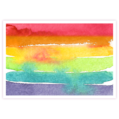 Rainbow Watercolor Pride Flag Die Cut Sticker (273)