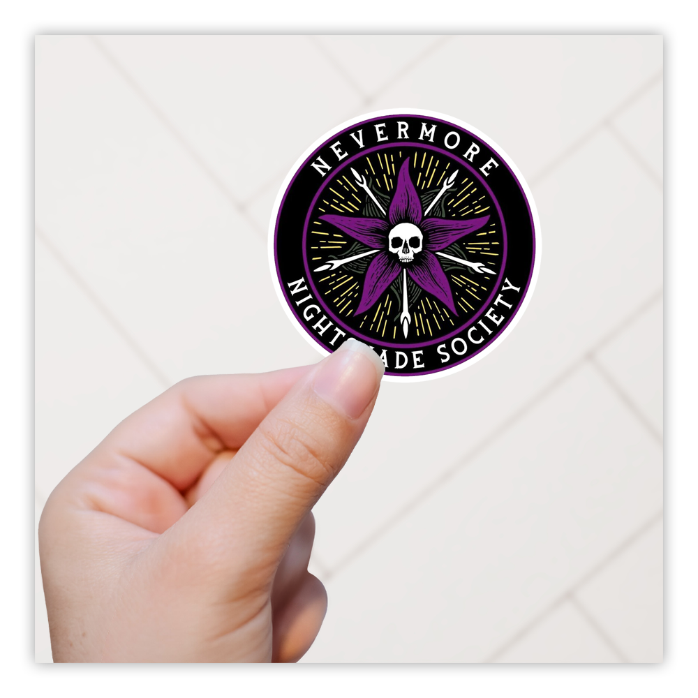 Wednesday Nevermore Nightshade Society Die Cut Sticker (2730)