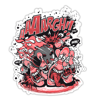 Aggressive Bowling Die Cut Sticker (2737)