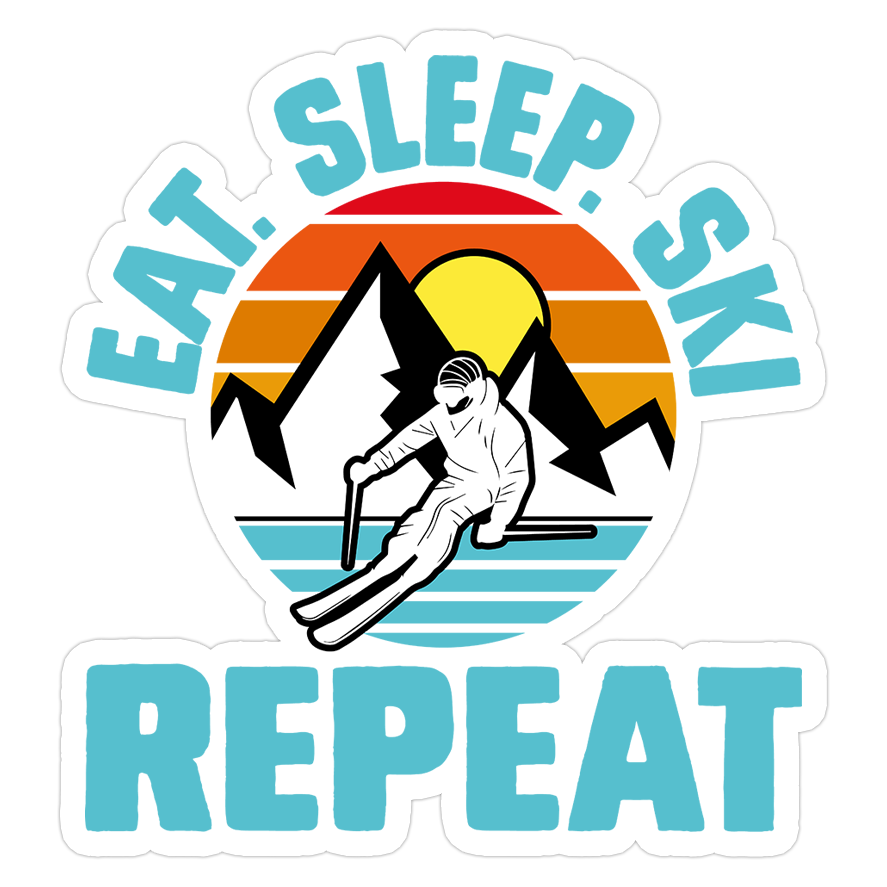 Eat Sleep Ski Repeat Die Cut Sticker (2746)