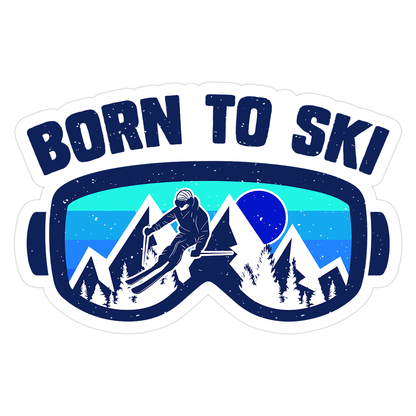 Born To Ski Die Cut Sticker (2747)