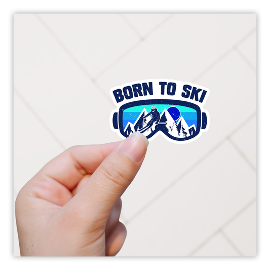 Born To Ski Die Cut Sticker (2747)