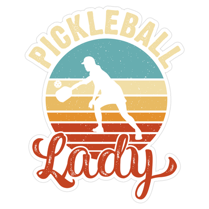 Pickleball Lady Die Cut Sticker (2750)