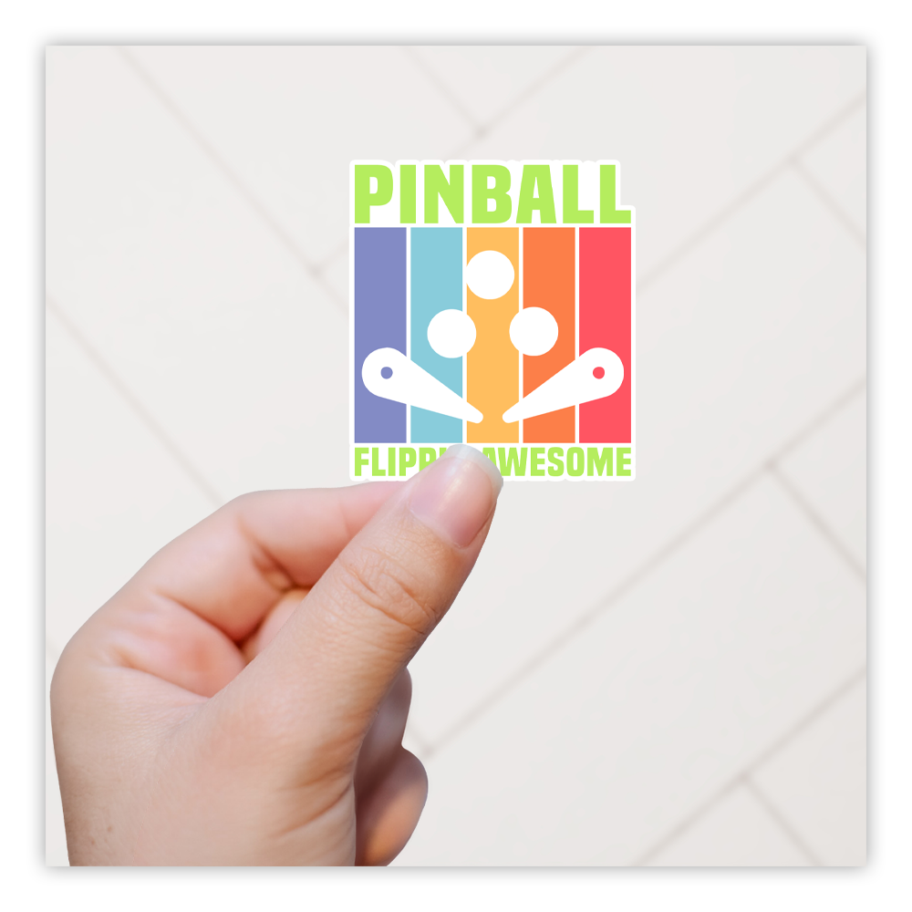 Pinball Flipping Awesome Die Cut Sticker (2763)