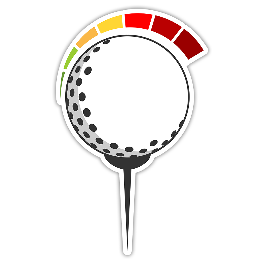 Golf Ball Die Cut Sticker (2766)