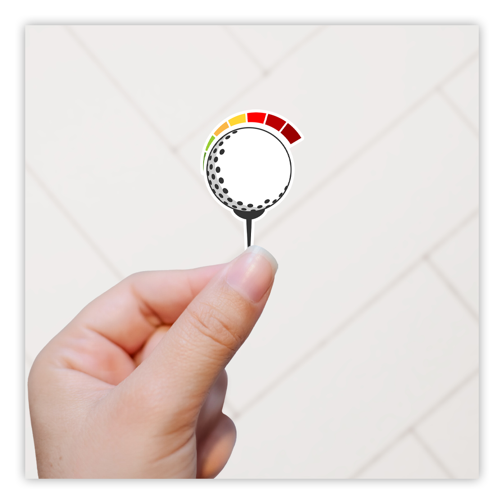 Golf Ball Die Cut Sticker (2766)