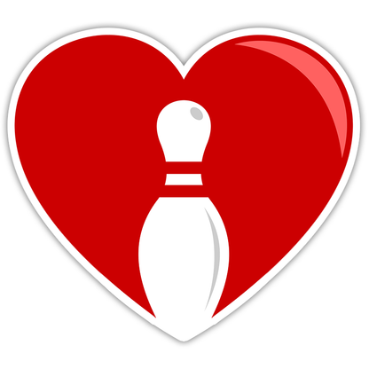 Love Bowling Die Cut Sticker (2767)