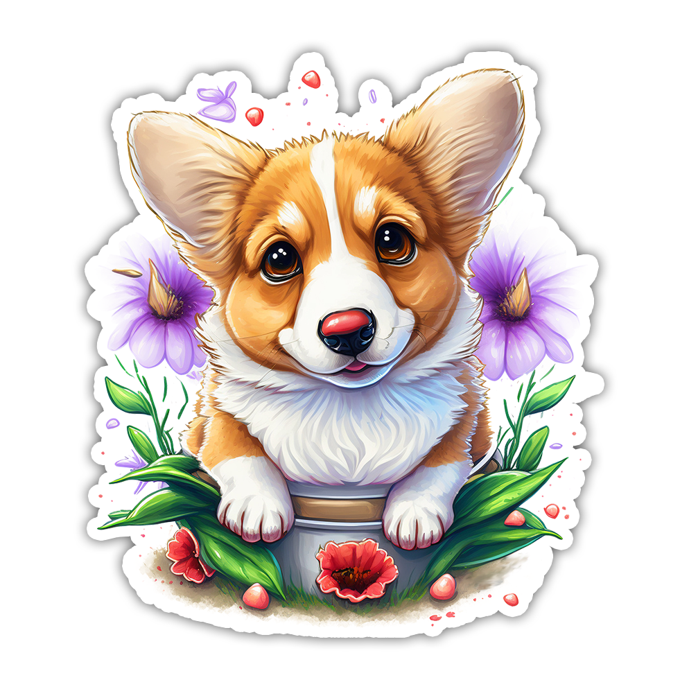 Corgi Die Cut Sticker (2775)