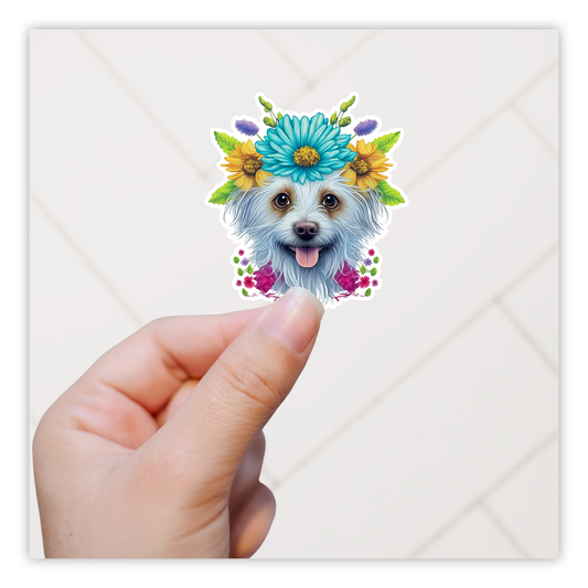 White Benji Dog Die Cut Sticker (2779)