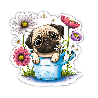 Pug Die Cut Sticker (2781)