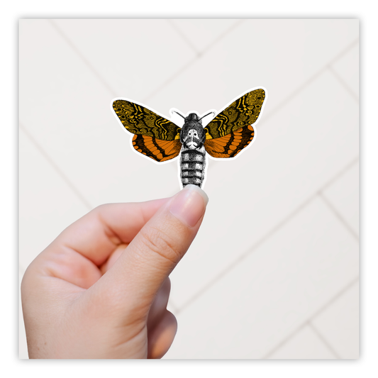Deaths Head Moth Die Cut Sticker (278)
