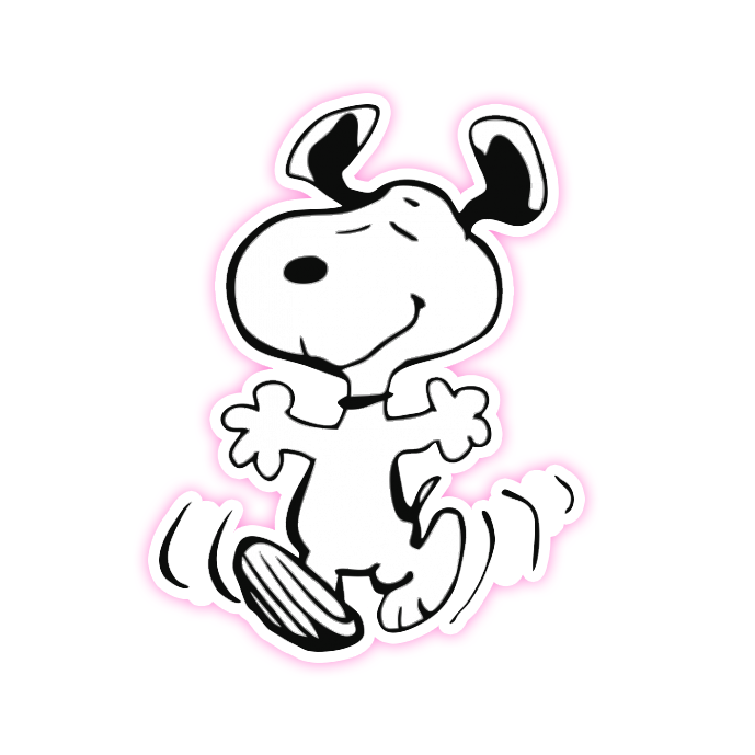 Snoopy Dancing Die Cut Sticker (2821)
