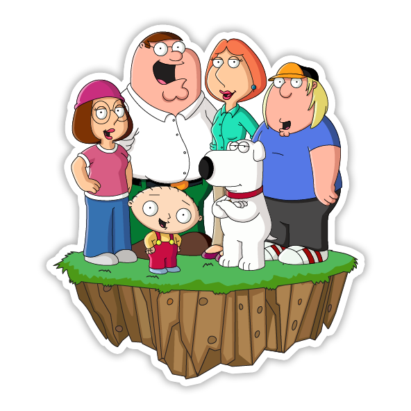 Family Guy Cast Die Cut Sticker (2861)