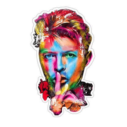 Watercolor David Bowie Die Cut Sticker (2866)