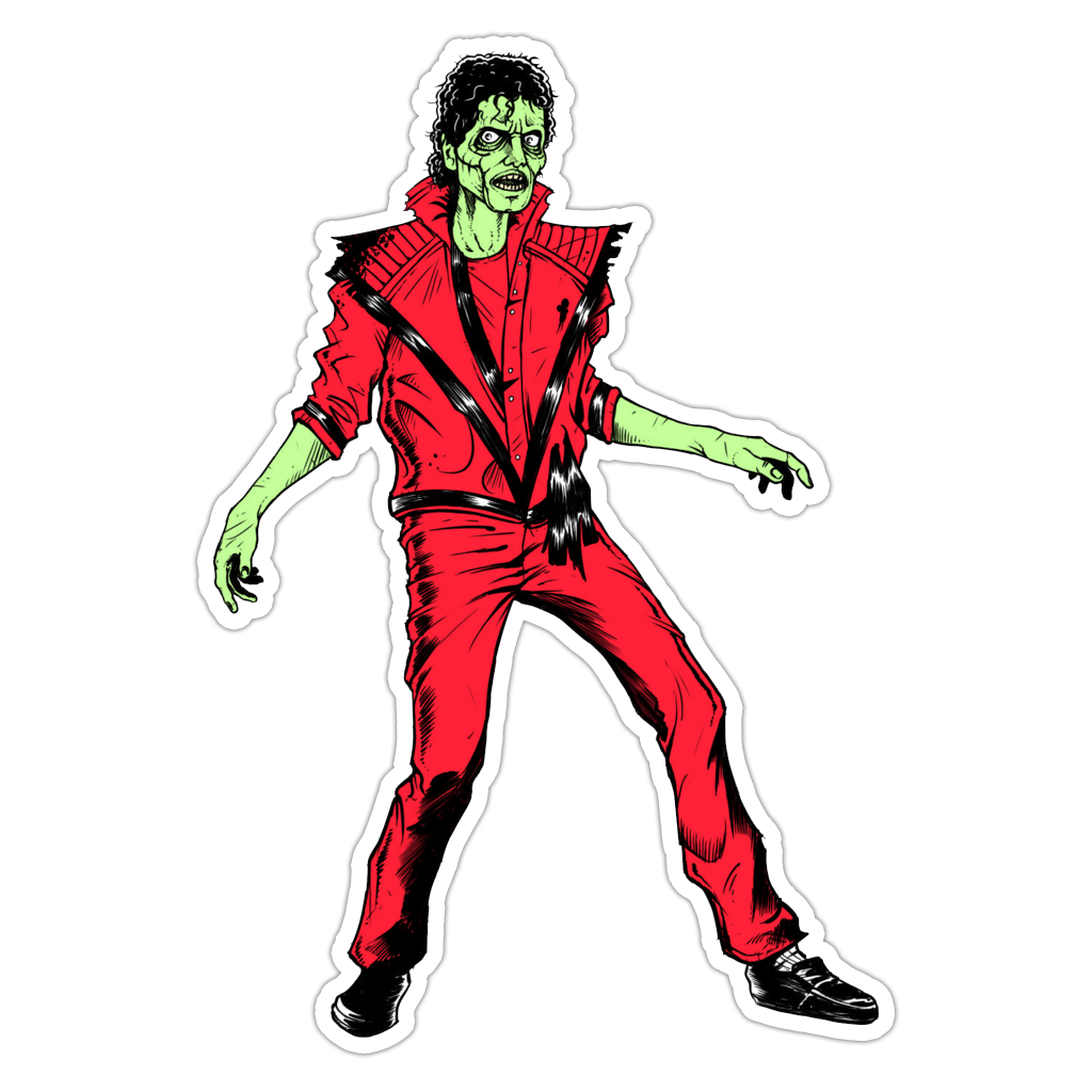 Thriller Zombie Michael Jackson Die Cut Sticker (2868)