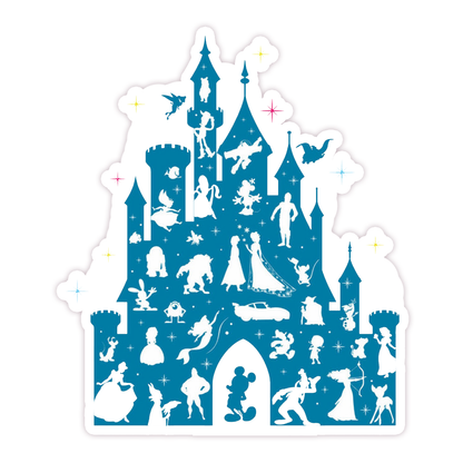 Disney Castle Characters Die Cut Sticker (287)