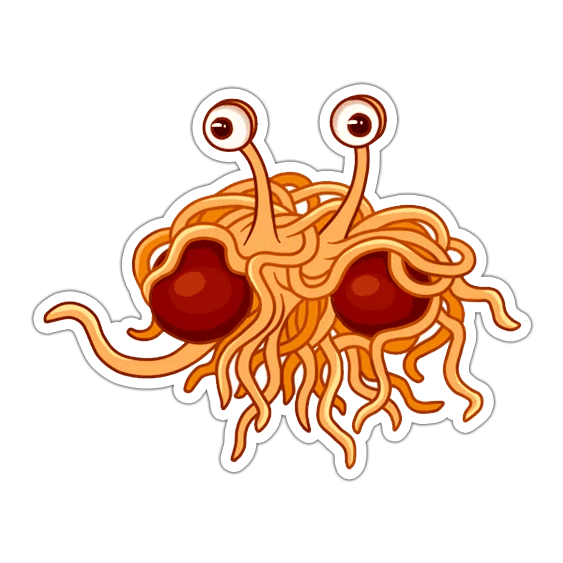 The Flying Spaghetti Monster FSM Die Cut Sticker (2878)