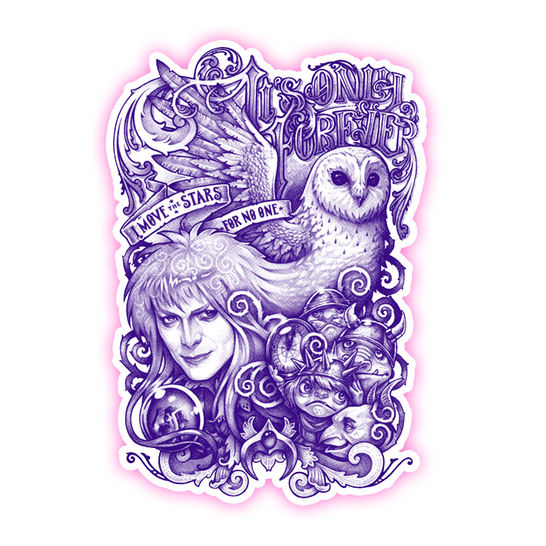 Jim Henson se labirint Jareth Owl Die Cut Sticker (2880)