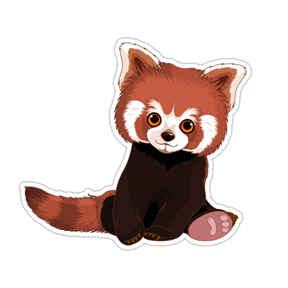 Red Panda Die Cut Sticker (2901)