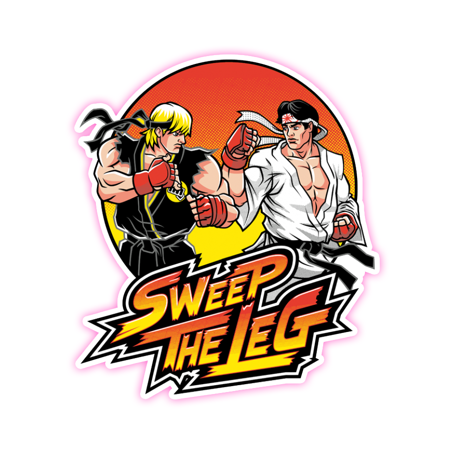 Karate Kid Street Fighter Style Sweep The Leg Die Cut Sticker (2911)