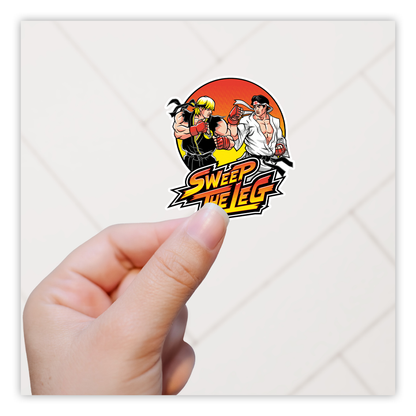 Karate Kid Street Fighter Style Sweep The Leg Die Cut Sticker (2911)