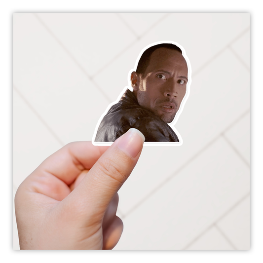 Dwayne The Rock Johnson Driving Meme Die Cut Sticker (2915)