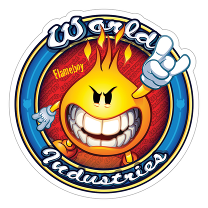 World Industries Flame Boy Die Cut Sticker (2917)