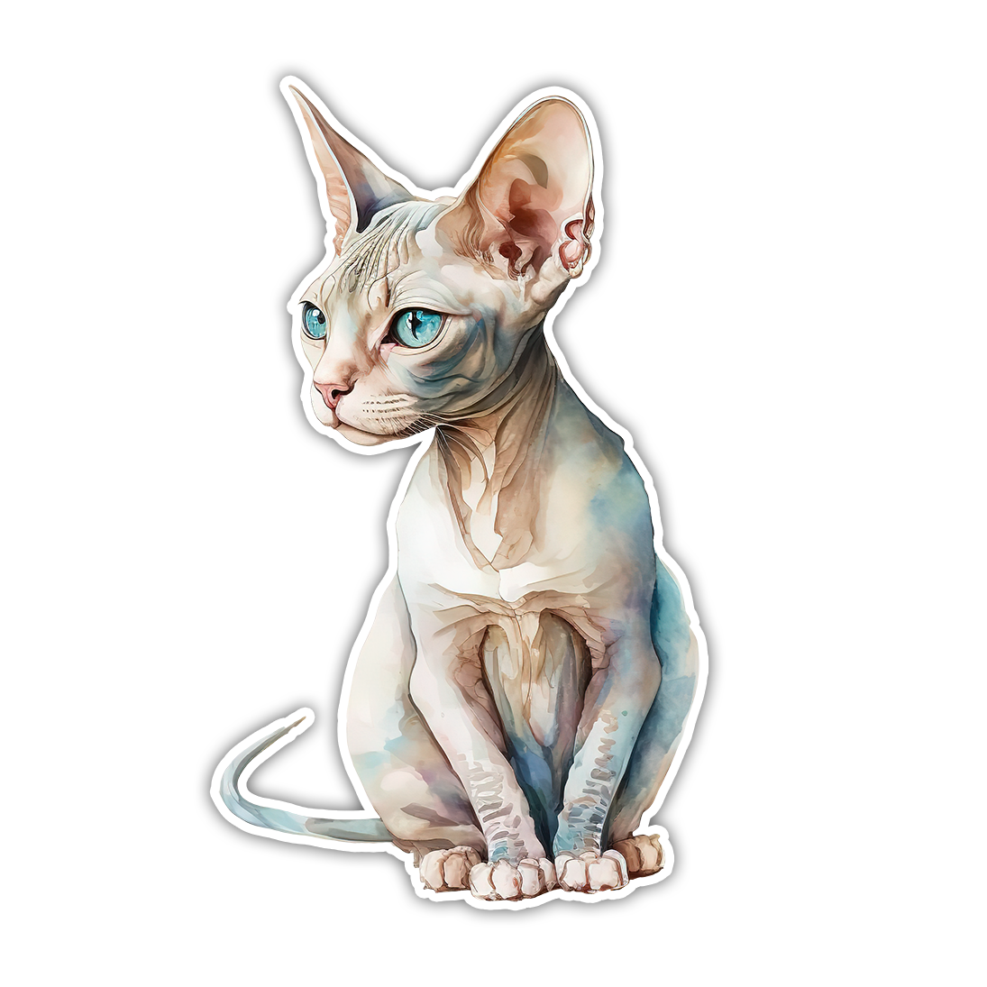 Sphinx Cat Die Cut Sticker (2921)