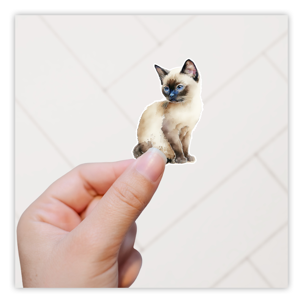 Siamese Cat Die Cut Sticker (2924)