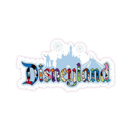 Disneyland Castle Characters Die Cut Sticker (294)