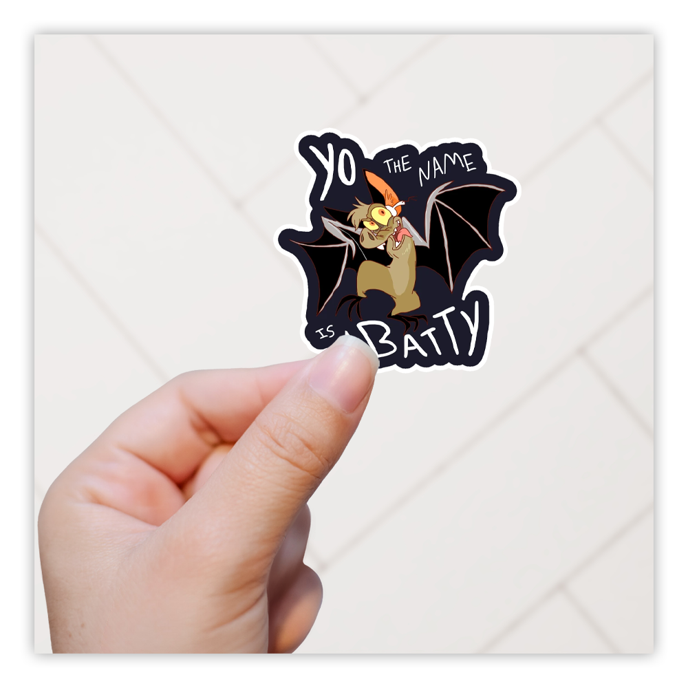 FernGully Yo The Name Is Batty Koda Die Cut Sticker (2942)