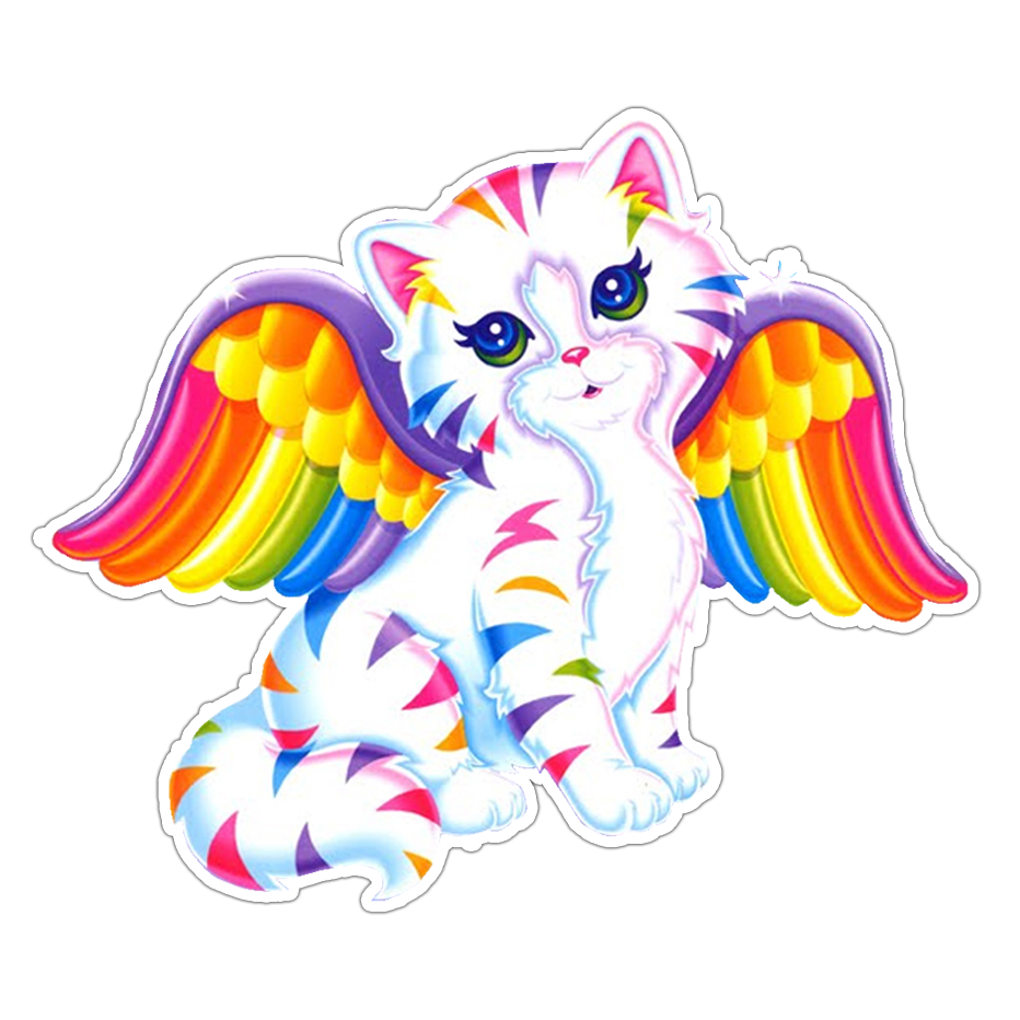 Lisa Frank Kitty with Wings Die Cut Sticker (2957)