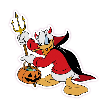 Devil Donald Duck Die Cut Sticker (298)