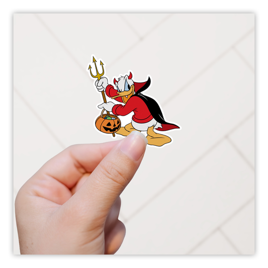 Devil Donald Duck Die Cut Sticker (298)