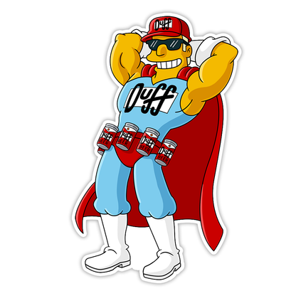 The Simpsons Duffman Die Cut Sticker (2991)