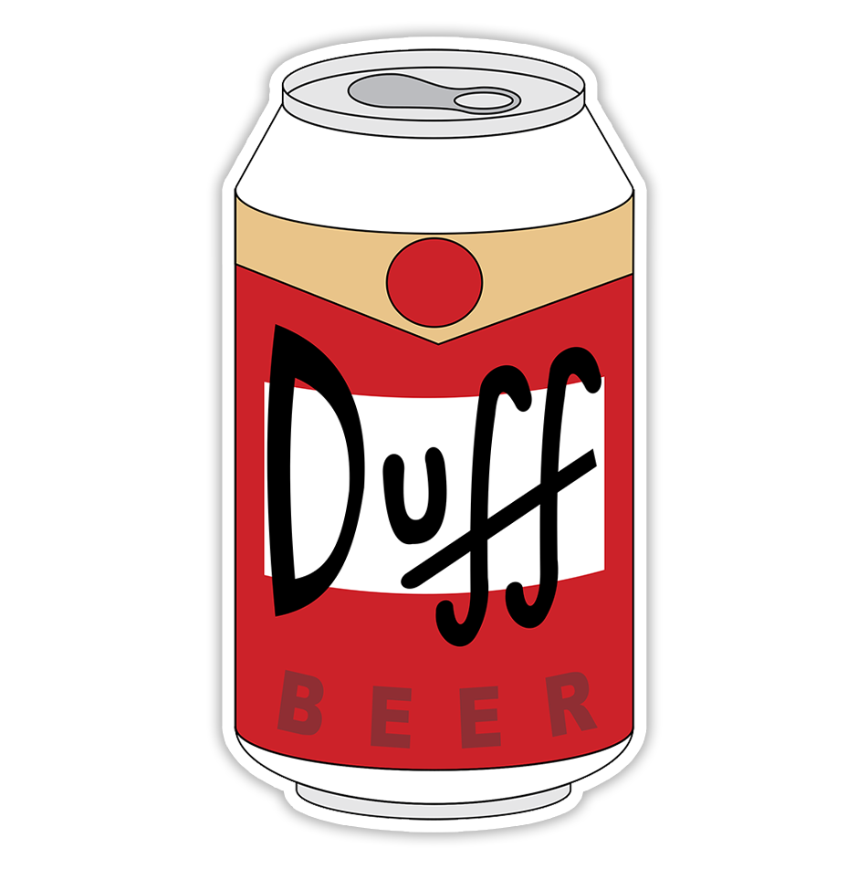 The Simpsons Duff Beer Die Cut Sticker (2992)