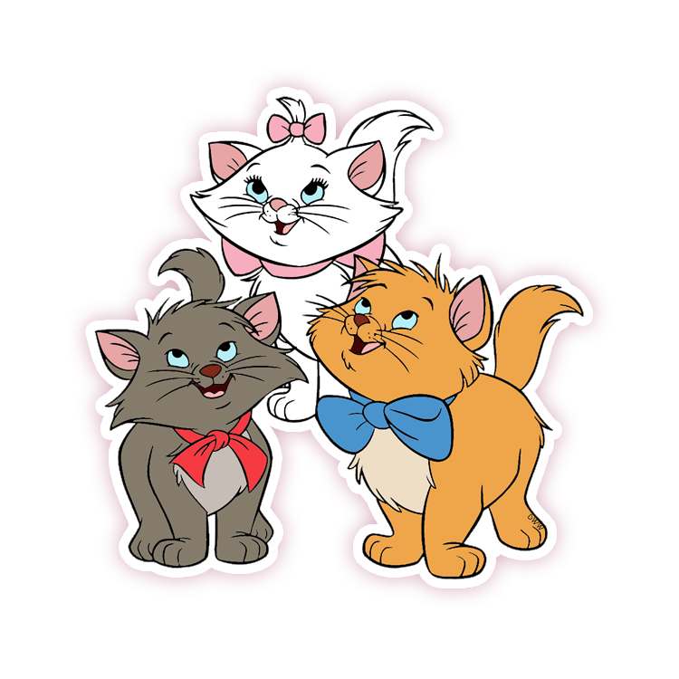 Disney Aristocats Kittens Die Cut Sticker (30)